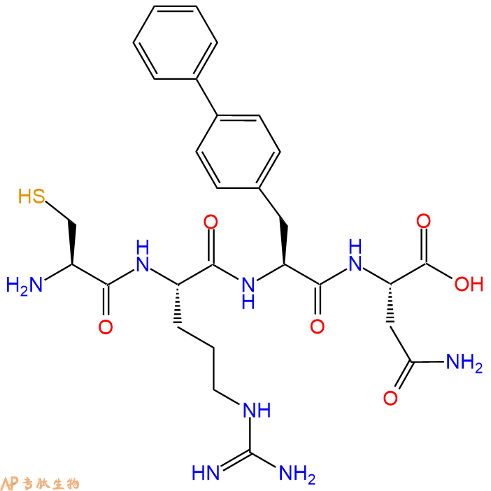 专肽生物产品H2N-Cys-Arg-Bip-Asn-COOH
