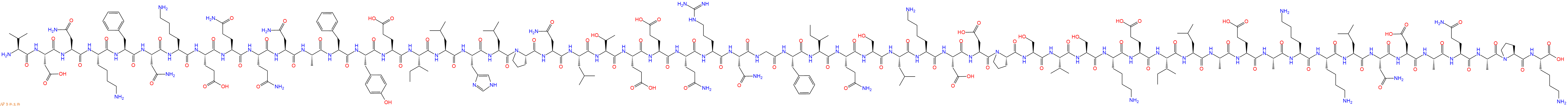 专肽生物产品H2N-Val-Asp-Asn-Lys-Phe-Asn-Lys-Glu-Gln-Gln-Asn-Ala-Phe-Tyr-Glu-Ile-Leu-His-Leu-Pro-Asn-Leu-Thr-Glu-Glu-Gln-Arg-Asn-Gly-Phe-Ile-Gln-Ser-Leu-Lys-Asp-Asp-Pro-Ser-Val-Ser-Lys-Glu-Ile-Leu-Ala-Glu-Ala-Lys-Lys-Leu-Asn-Asp-Ala-Gln-Ala-Pro-Lys-COOH