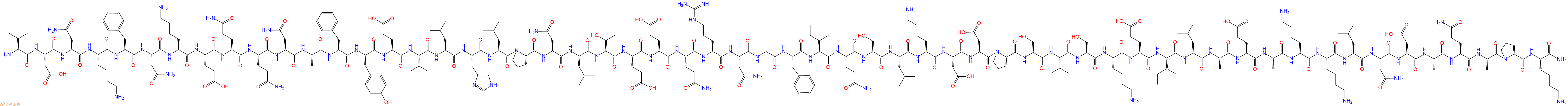 专肽生物产品H2N-Val-Asp-Asn-Lys-Phe-Asn-Lys-Glu-Gln-Gln-Asn-Ala-Phe-Tyr-Glu-Ile-Leu-His-Leu-Pro-Asn-Leu-Thr-Glu-Glu-Gln-Arg-Asn-Gly-Phe-Ile-Gln-Ser-Leu-Lys-Asp-Asp-Pro-Ser-Val-Ser-Lys-Glu-Ile-Leu-Ala-Glu-Ala-Lys-Lys-Leu-Asn-Asp-Ala-Gln-Ala-Pro-Lys-NH2