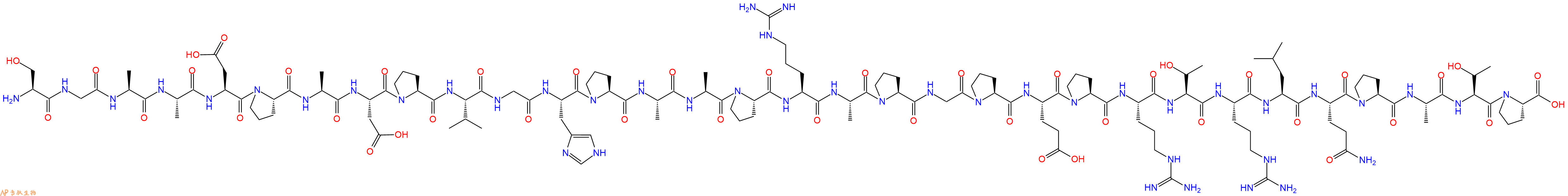 专肽生物产品H2N-Ser-Gly-Ala-Ala-Asp-Pro-Ala-Asp-Pro-Val-Gly-His-Pro-Ala-Ala-Pro-Arg-Ala-Pro-Gly-Pro-Glu-Pro-Arg-Thr-Arg-Leu-Gln-Pro-Ala-Thr-Pro-COOH