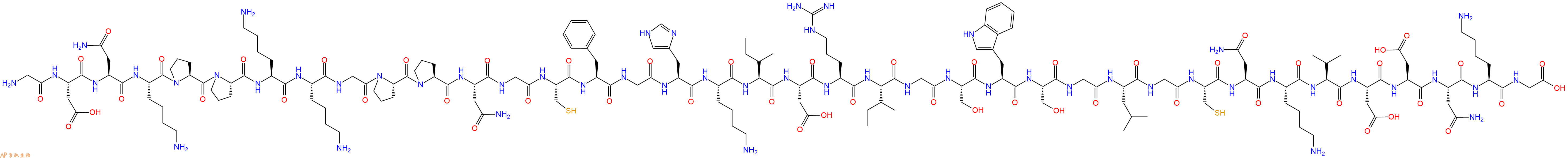专肽生物产品H2N-Gly-Asp-Asn-Lys-Pro-Pro-Lys-Lys-Gly-Pro-Pro-Asn-Gly-Cys-Phe-Gly-His-Lys-Ile-Asp-Arg-Ile-Gly-Ser-Trp-Ser-Gly-Leu-Gly-Cys-Asn-Lys-Val-Asp-Asp-Asn-Lys-Gly-COOH