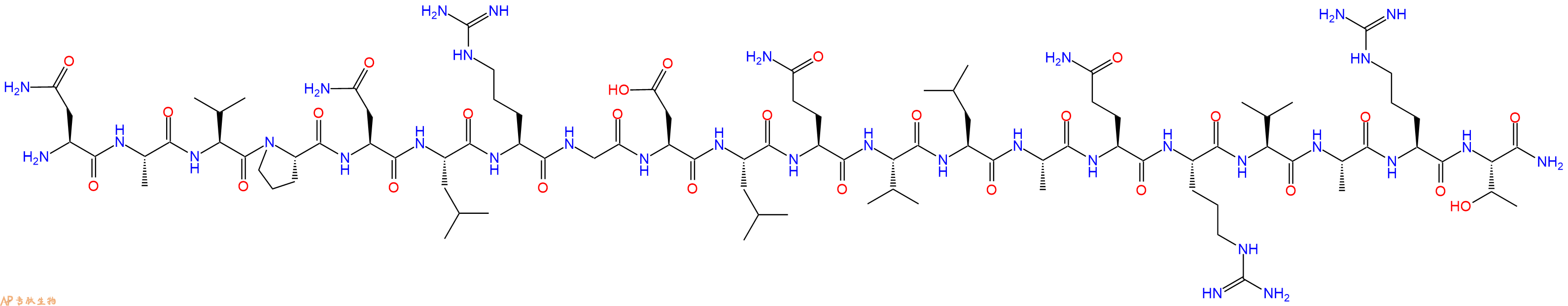 专肽生物产品H2N-Asn-Ala-Val-Pro-Asn-Leu-Arg-Gly-Asp-Leu-Gln-Val-Leu-Ala-Gln-Arg-Val-Ala-Arg-Thr-NH2