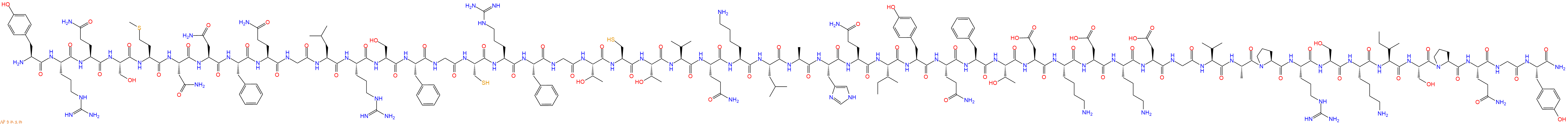 专肽生物产品H2N-Tyr-Arg-Gln-Ser-Met-Asn-Asn-Phe-Gln-Gly-Leu-Arg-Ser-Phe-Gly-Cys-Arg-Phe-Gly-Thr-Cys-Thr-Val-Gln-Lys-Leu-Ala-His-Gln-Ile-Tyr-Gln-Phe-Thr-Asp-Lys-Asp-Lys-Asp-Gly-Val-Ala-Pro-Arg-Ser-Lys-Ile-Ser-Pro-Gln-Gly-Tyr-NH2
