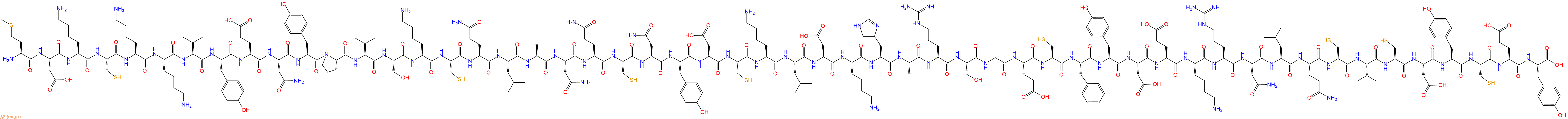 专肽生物产品H2N-Met-Asp-Lys-Cys-Lys-Lys-Val-Tyr-Glu-Asn-Tyr-Pro-Val-Ser-Lys-Cys-Gln-Leu-Ala-Asn-Gln-Cys-Asn-Tyr-Asp-Cys-Lys-Leu-Asp-Lys-His-Ala-Arg-Ser-Gly-Glu-Cys-Phe-Tyr-Asp-Glu-Lys-Arg-Asn-Leu-Gln-Cys-Ile-Cys-Asp-Tyr-Cys-Glu-Tyr-COOH