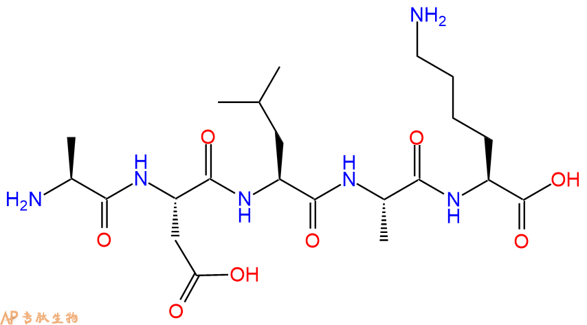 专肽生物产品H2N-Ala-Asp-Leu-Ala-Lys-COOH