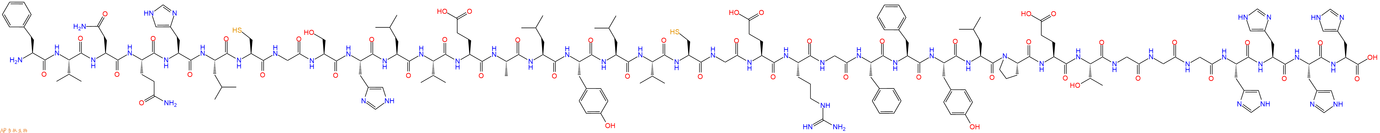 专肽生物产品H2N-Phe-Val-Asn-Gln-His-Leu-Cys-Gly-Ser-His-Leu-Val-Glu-Ala-Leu-Tyr-Leu-Val-Cys-Gly-Glu-Arg-Gly-Phe-Phe-Tyr-Leu-Pro-Glu-Thr-Gly-Gly-Gly-His-His-His-His-COOH