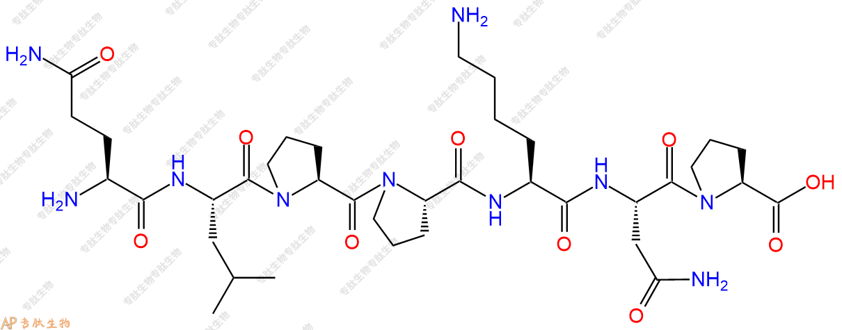 专肽生物产品H2N-Gln-Leu-Pro-Pro-Lys-Asn-Pro-COOH