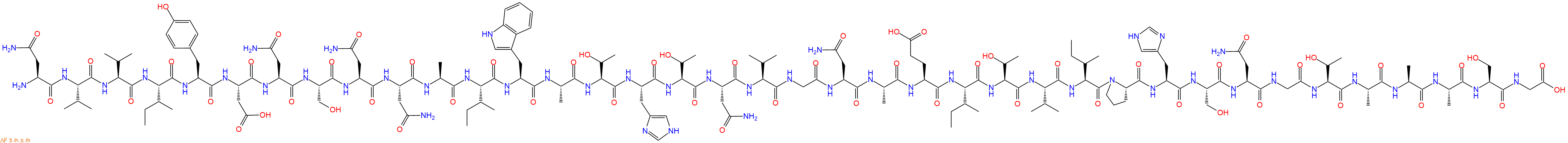 专肽生物产品H2N-Asn-Val-Val-Ile-Tyr-Asp-Asn-Ser-Asn-Asn-Ala-Ile-Trp-Ala-Thr-His-Thr-Asn-Val-Gly-Asn-Ala-Glu-Ile-Thr-Val-Ile-Pro-His-Ser-Asn-Gly-Thr-Ala-Ala-Ala-Ser-Gly-COOH
