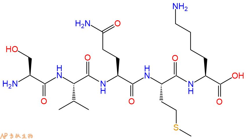 专肽生物产品H2N-Ser-Val-Gln-Met-Lys-COOH