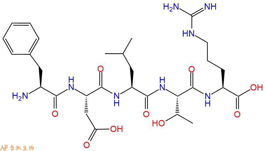 专肽生物产品H2N-Phe-Asp-Leu-Thr-Arg-COOH