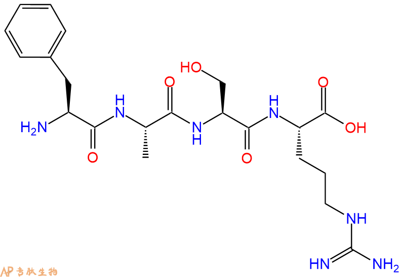 专肽生物产品H2N-Phe-Ala-Ser-Arg-COOH