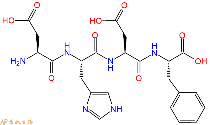 专肽生物产品H2N-Asp-His-Asp-Phe-COOH