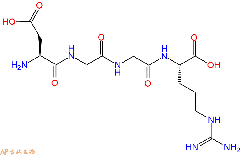 专肽生物产品H2N-Asp-Gly-Gly-Arg-COOH