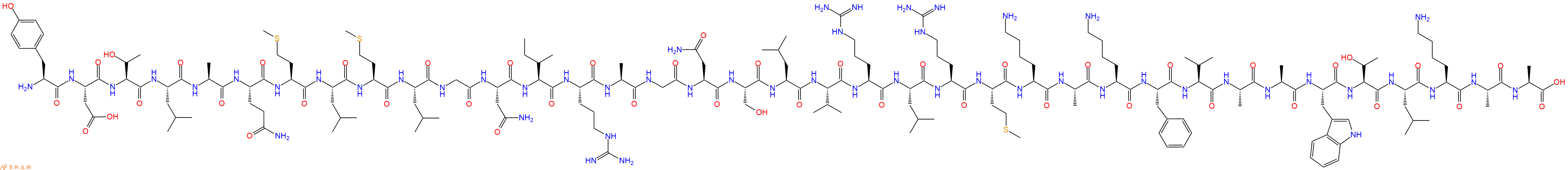 专肽生物产品H2N-Tyr-Asp-Thr-Leu-Ala-Gln-Met-Leu-Met-Leu-Gly-Asn-Ile-Arg-Ala-Gly-Asn-Ser-Leu-Val-Arg-Leu-Arg-Met-Lys-Ala-Lys-Phe-Val-Ala-Ala-Trp-Thr-Leu-Lys-Ala-Ala-COOH