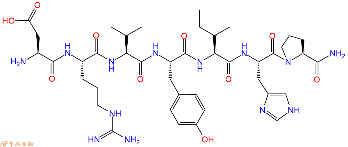 专肽生物产品血管紧张素I / II（1-7）Angiotensin 1/2 (1-7) amide