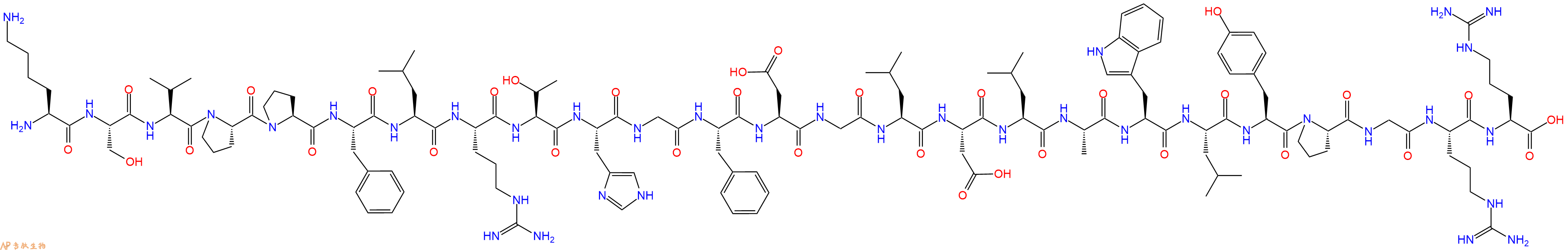 专肽生物产品H2N-Lys-Ser-Val-Pro-Pro-Phe-Leu-Arg-Thr-His-Gly-Phe-Asp-Gly-Leu-Asp-Leu-Ala-Trp-Leu-Tyr-Pro-Gly-Arg-Arg-COOH