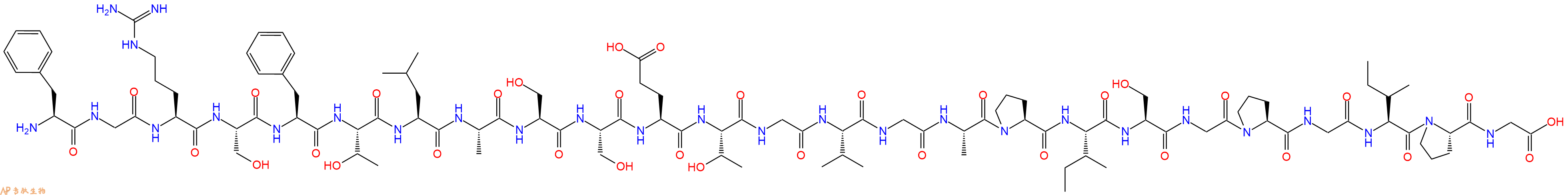 专肽生物产品H2N-Phe-Gly-Arg-Ser-Phe-Thr-Leu-Ala-Ser-Ser-Glu-Thr-Gly-Val-Gly-Ala-Pro-Ile-Ser-Gly-Pro-Gly-Ile-Pro-Gly-COOH