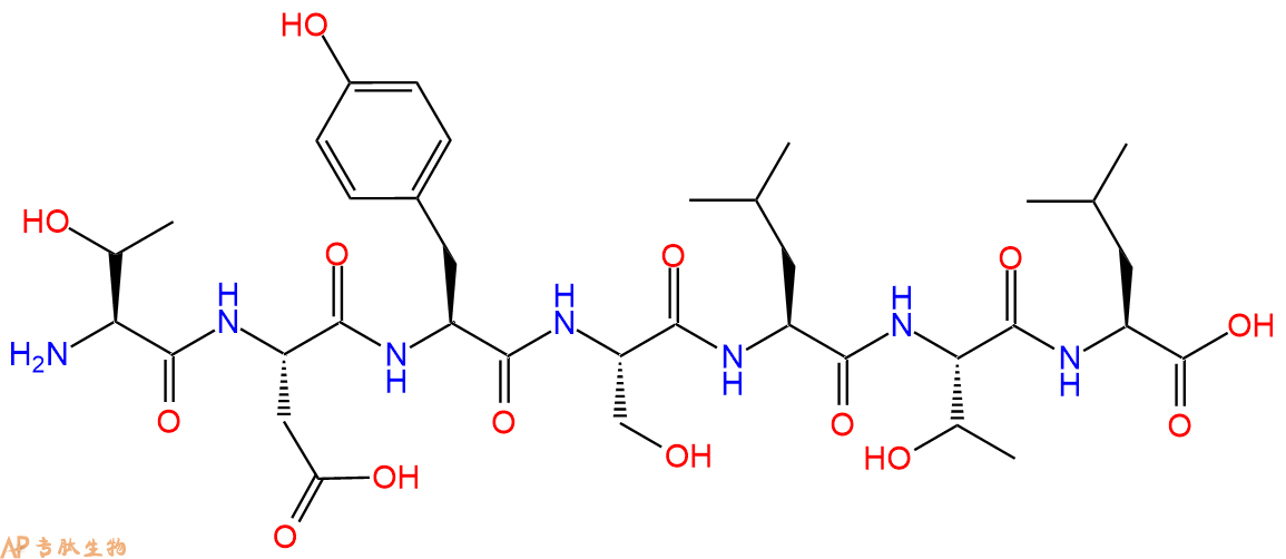 专肽生物产品H2N-Thr-Asp-Tyr-Ser-Leu-Thr-Leu-COOH