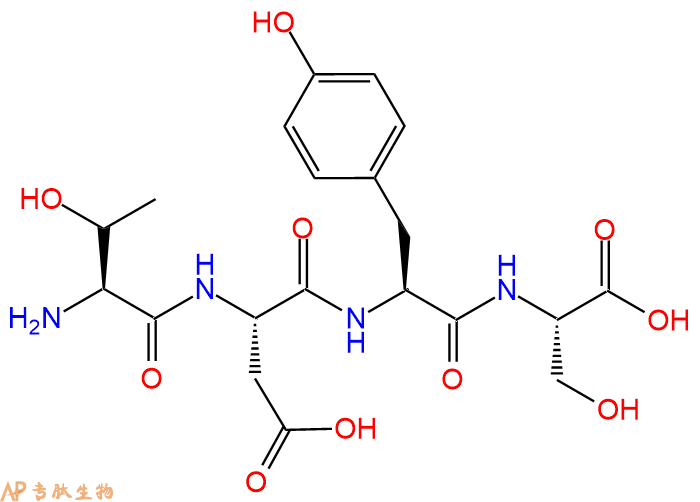 专肽生物产品H2N-Thr-Asp-Tyr-Ser-COOH