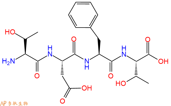 专肽生物产品H2N-Thr-Asp-Phe-Thr-COOH
