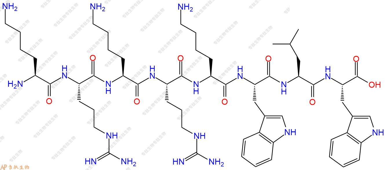 专肽生物产品H2N-Lys-Arg-Lys-Arg-Lys-Trp-Leu-Trp-COOH