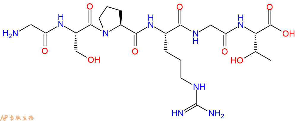 专肽生物产品H2N-Gly-Ser-Pro-Arg-Gly-Thr-COOH