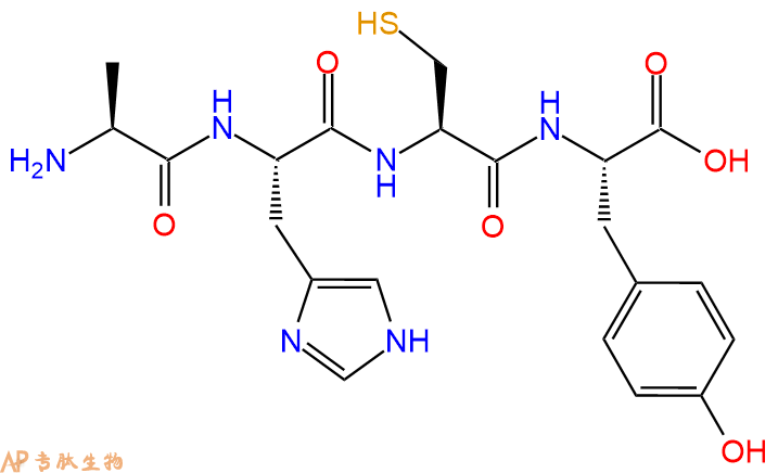 专肽生物产品H2N-Ala-His-Cys-Tyr-COOH