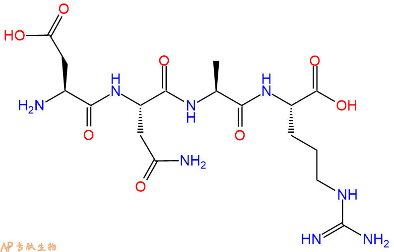 专肽生物产品H2N-Asp-Asn-Ala-Arg-COOH