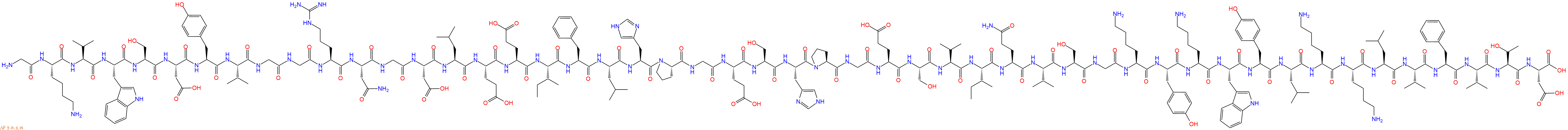 专肽生物产品H2N-Gly-Lys-Val-Trp-Ser-Asp-Tyr-Val-Gly-Gly-Arg-Asn-Gly-Asp-Leu-Glu-Glu-Ile-Phe-Leu-His-Pro-Gly-Glu-Ser-His-Pro-Gly-Glu-Ser-Val-Ile-Gln-Val-Ser-Gly-Lys-Tyr-Lys-Trp-Tyr-Leu-Lys-Lys-Leu-Val-Phe-Val-Thr-Asp-COOH