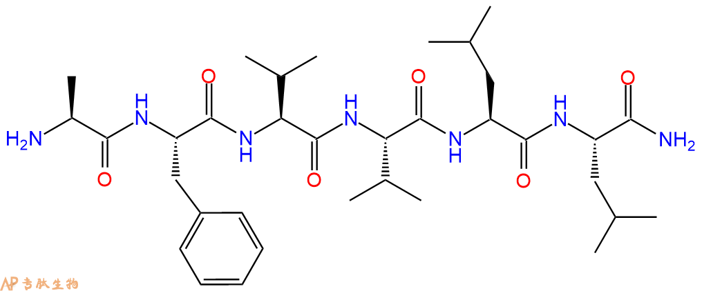 专肽生物产品H2N-Ala-Phe-Val-Val-Leu-Leu-NH2
