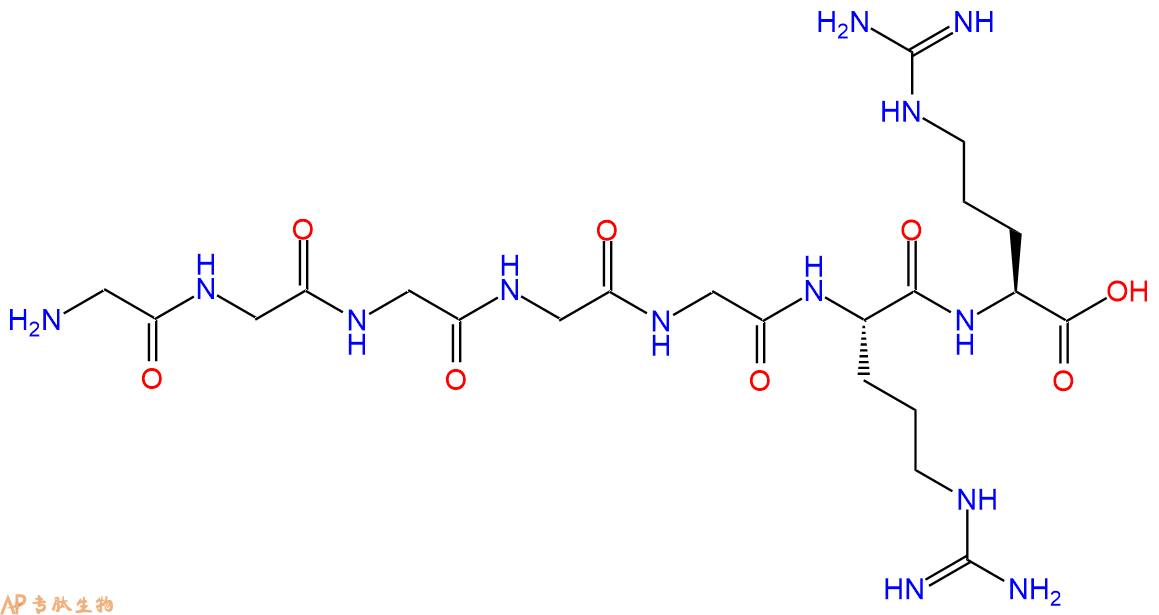 专肽生物产品H2N-Gly-Gly-Gly-Gly-Gly-Arg-Arg-COOH