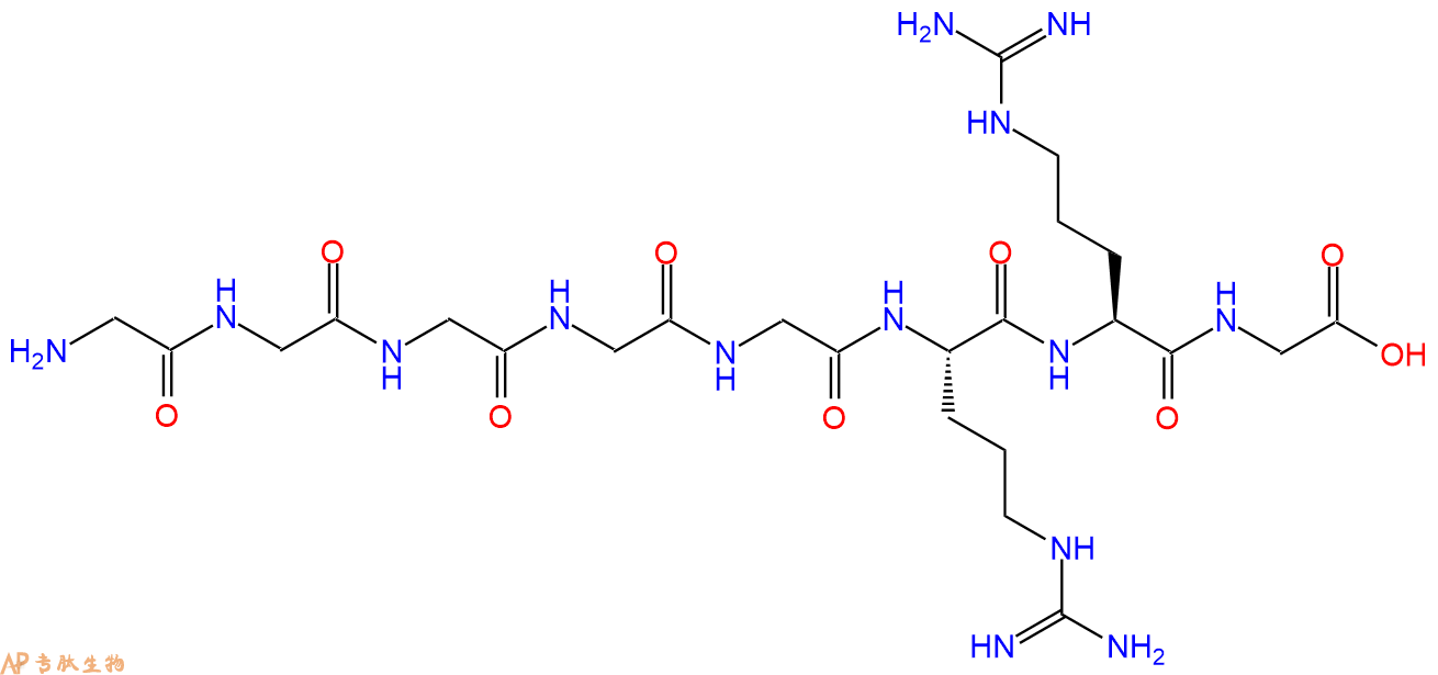 专肽生物产品H2N-Gly-Gly-Gly-Gly-Gly-Arg-Arg-Gly-COOH