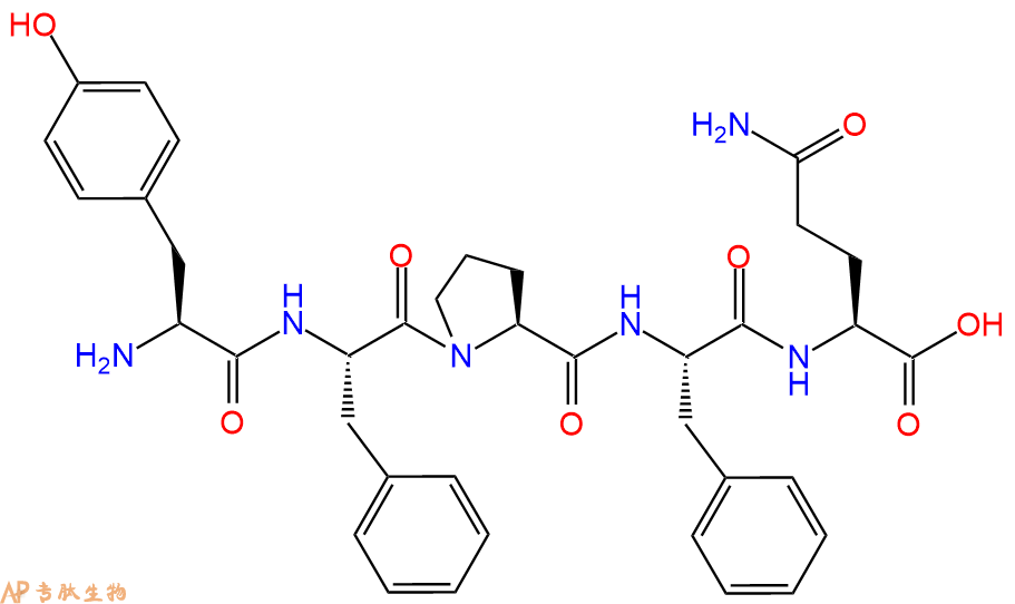 专肽生物产品H2N-Tyr-Phe-Pro-Phe-Gln-COOH