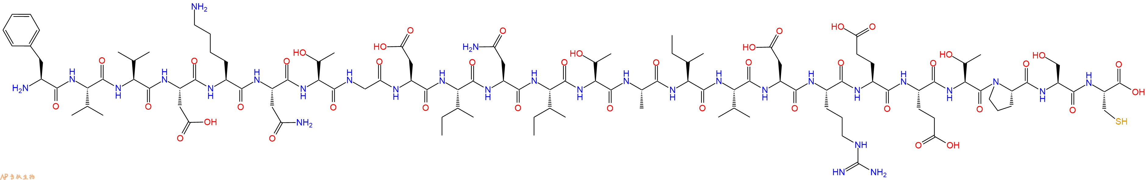 专肽生物产品H2N-Phe-Val-Val-Asp-Lys-Asn-Thr-Gly-Asp-Ile-Asn-Ile-Thr-Ala-Ile-Val-Asp-Arg-Glu-Glu-Thr-Pro-Ser-Cys-COOH
