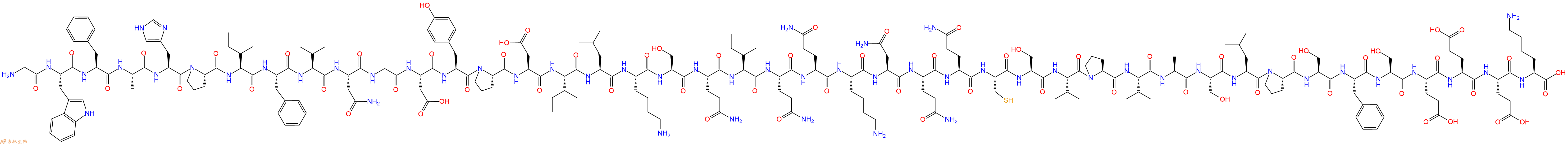 专肽生物产品H2N-Gly-Trp-Phe-Ala-His-Pro-Ile-Phe-Val-Asn-Gly-Asp-Tyr-Pro-Asp-Ile-Leu-Lys-Ser-Gln-Ile-Gln-Gln-Lys-Asn-Gln-Gln-Cys-Ser-Ile-Pro-Val-Ala-Ser-Leu-Pro-Ser-Phe-Ser-Glu-Glu-Glu-Lys-COOH