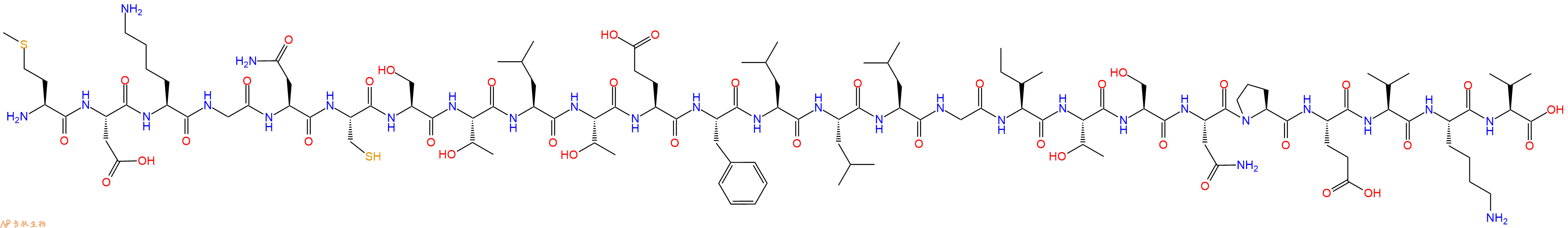 专肽生物产品H2N-Met-Asp-Lys-Gly-Asn-Cys-Ser-Thr-Leu-Thr-Glu-Phe-Leu-Leu-Leu-Gly-Ile-Thr-Ser-Asn-Pro-Glu-Val-Lys-Val-COOH