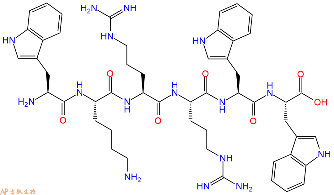 专肽生物产品H2N-Trp-Lys-Arg-Arg-Trp-Trp-COOH