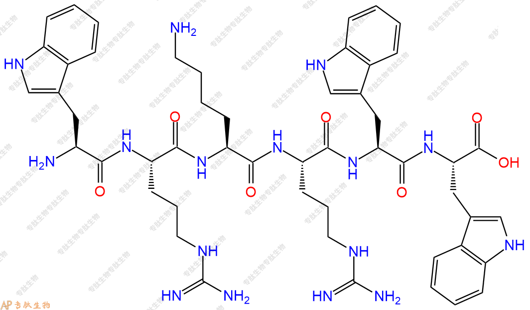 专肽生物产品H2N-Trp-Arg-Lys-Arg-Trp-Trp-COOH
