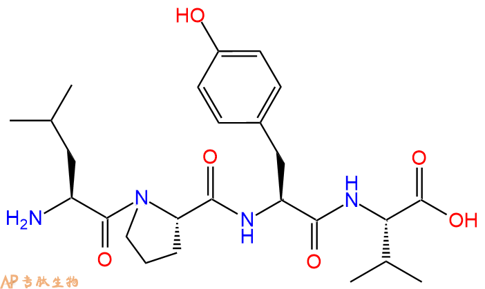 专肽生物产品H2N-Leu-Pro-Tyr-Val-COOH