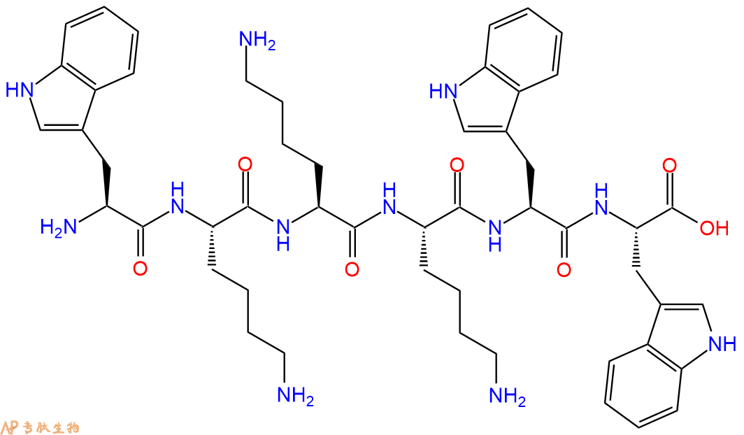 专肽生物产品H2N-Trp-Lys-Lys-Lys-Trp-Trp-COOH