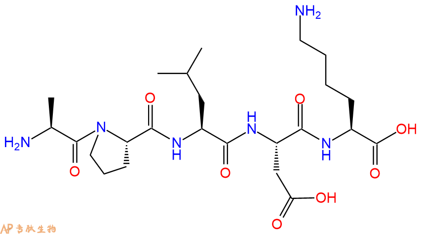 专肽生物产品H2N-Ala-Pro-Leu-Asp-Lys-COOH