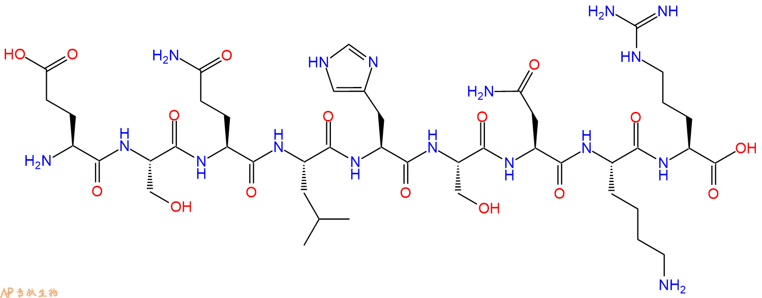 专肽生物产品H2N-Glu-Ser-Gln-Leu-His-Ser-Asn-Lys-Arg-COOH