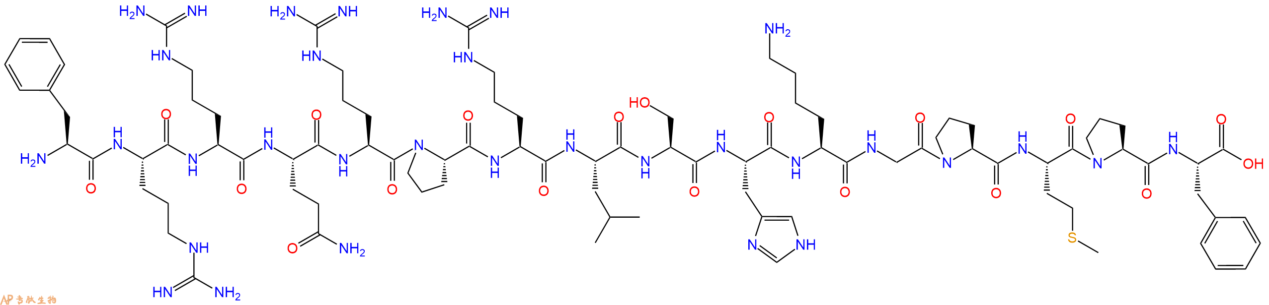 专肽生物产品爱帕琳肽(阿佩林肽)Apelin-16(Human, Bovine)