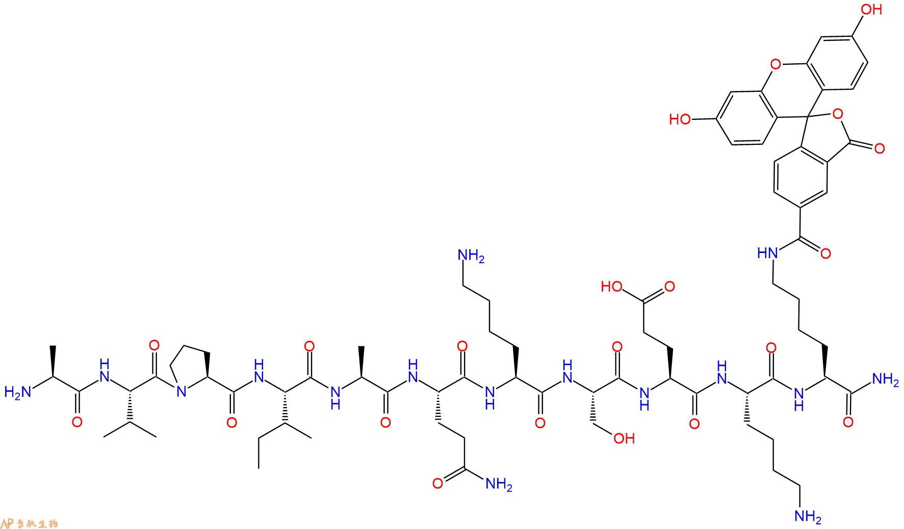 专肽生物产品Smac/Diablo Peptide [AVPIAQKSE], 5 - FAM labeled
