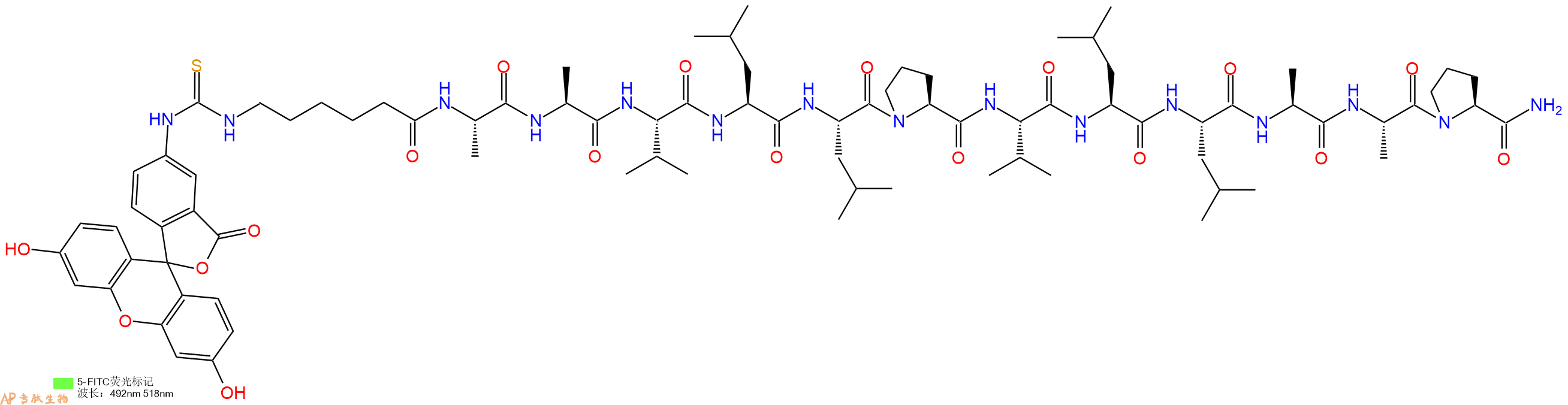专肽生物产品FITC - LC - MTS