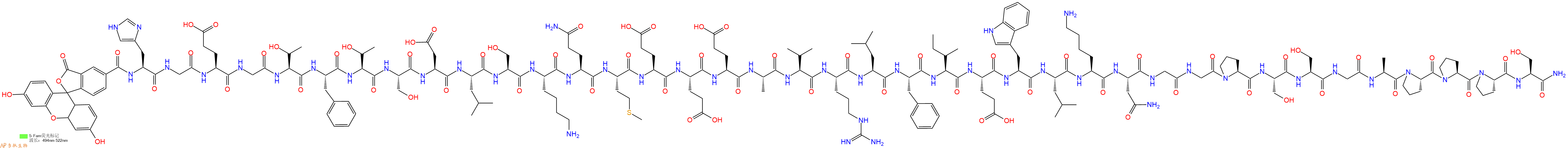 专肽生物产品Exendin 4, FAM - labeled