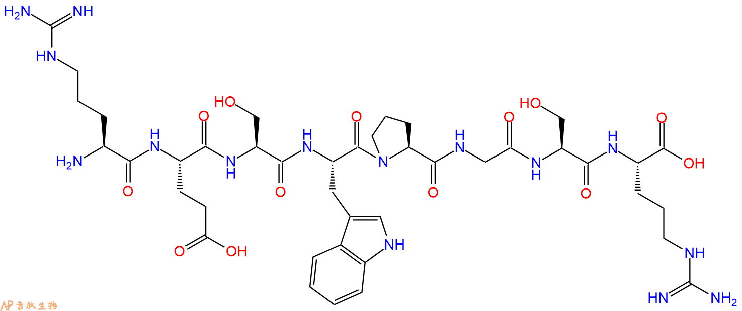 专肽生物产品H2N-Arg-Glu-Ser-Trp-Pro-Gly-Ser-Arg-COOH