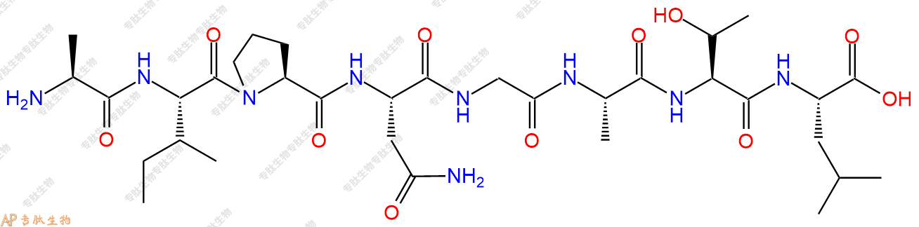 专肽生物产品H2N-Ala-Ile-Pro-Asn-Gly-Ala-Thr-Leu-COOH