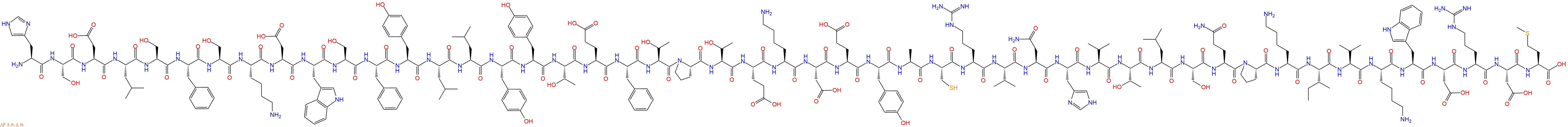 专肽生物产品H2N-His-Ser-Asp-Leu-Ser-Phe-Ser-Lys-Asp-Trp-Ser-Phe-Tyr-Leu-Leu-Tyr-Tyr-Thr-Glu-Phe-Thr-Pro-Thr-Glu-Lys-Asp-Glu-Tyr-Ala-Cys-Arg-Val-Asn-His-Val-Thr-Leu-Ser-Gln-Pro-Lys-Ile-Val-Lys-Trp-Asp-Arg-Asp-Met-COOH
