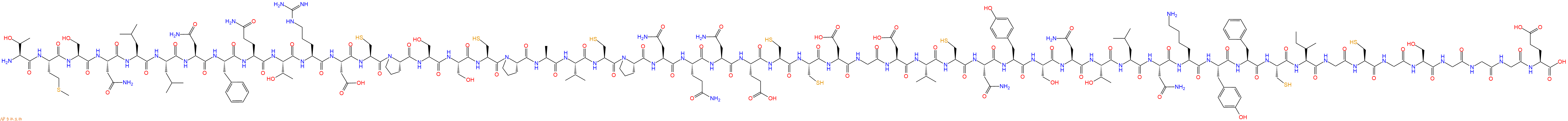 专肽生物产品H2N-Thr-Met-Ser-Asn-Leu-Leu-Asn-Phe-Gln-Thr-Arg-Asp-Cys-Pro-Ser-Ser-Cys-Pro-Ala-Val-Cys-Pro-Asn-Gln-Asn-Glu-Cys-Cys-Asp-Gly-Asp-Val-Cys-Asn-Tyr-Ser-Asn-Thr-Leu-Asn-Lys-Tyr-Phe-Cys-Ile-Gly-Cys-Gly-Ser-Gly-Gly-Gly-Glu-COOH